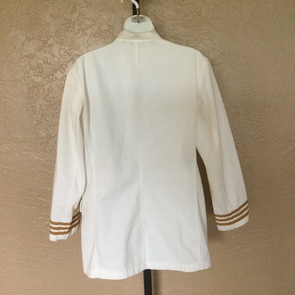 Vintage White Ralph Lauren Military Navy Jacket S - Picture 4 of 4